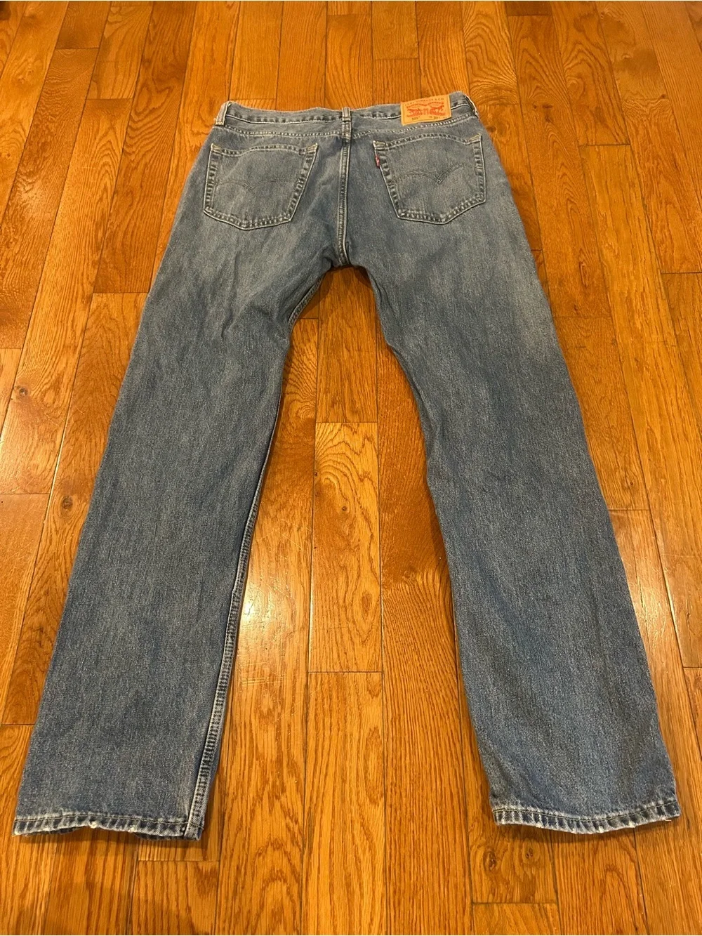 Men's Levi's 505 Regular Fit Jeans Blue Denim Size 33x32 Straight Leg Classic